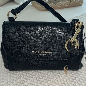 NWT; Marc Jacobs black pebble leather handbag